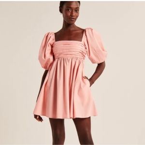 🎁 Abercrombie pink cotton dress with pockets. Size MT